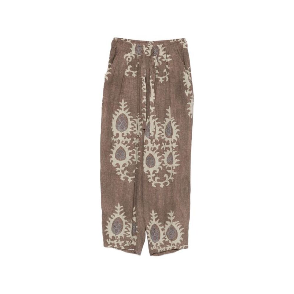 Bazar Deluxe Women's Printed Wide-Leg Trousers